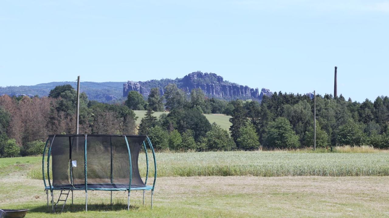 Ferienwohnung Auszeit mit Weitblick in der Sächsischen Schweiz Rathmannsdorf Exterior foto