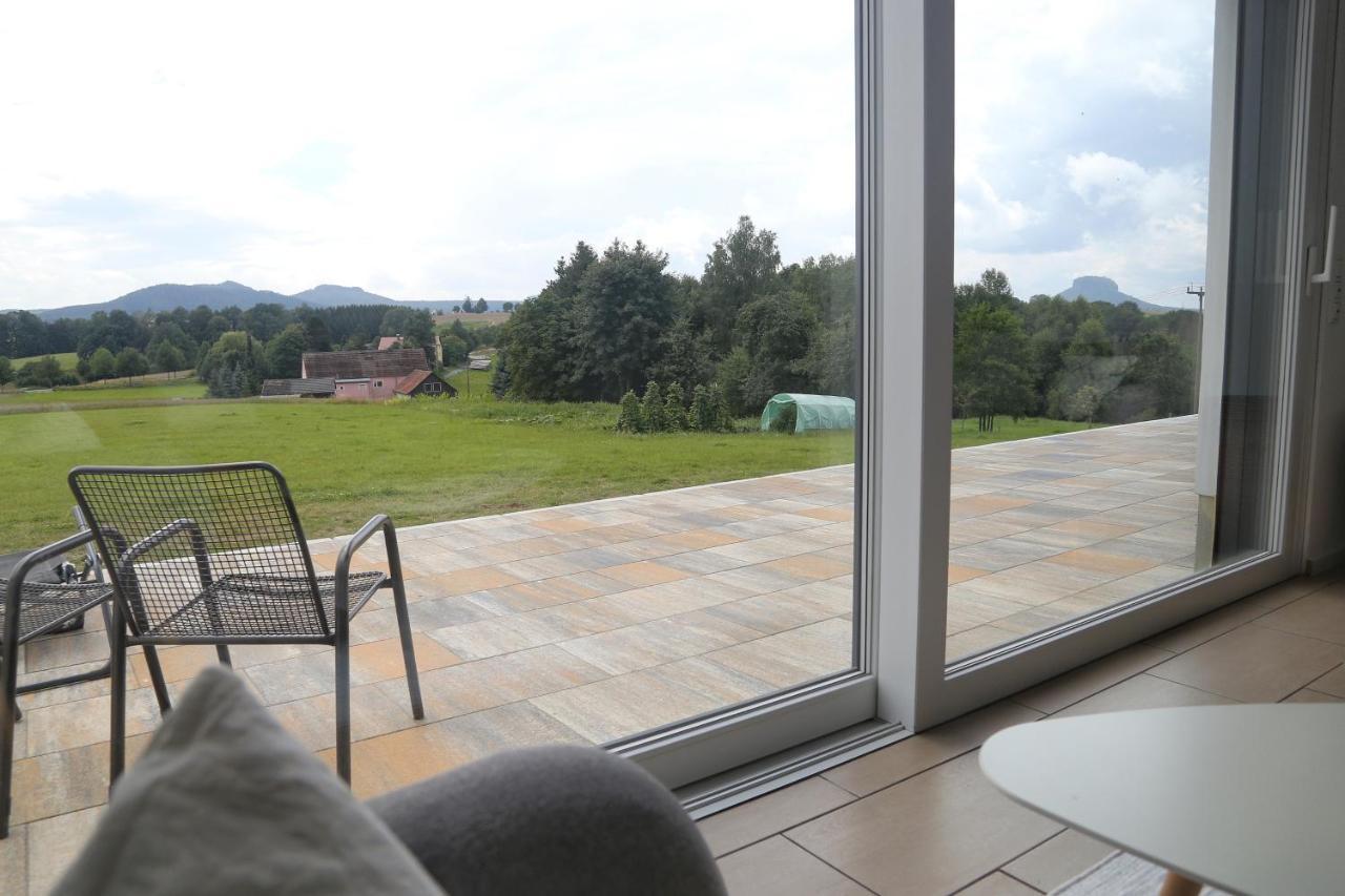 Ferienwohnung Auszeit mit Weitblick in der Sächsischen Schweiz Rathmannsdorf Exterior foto