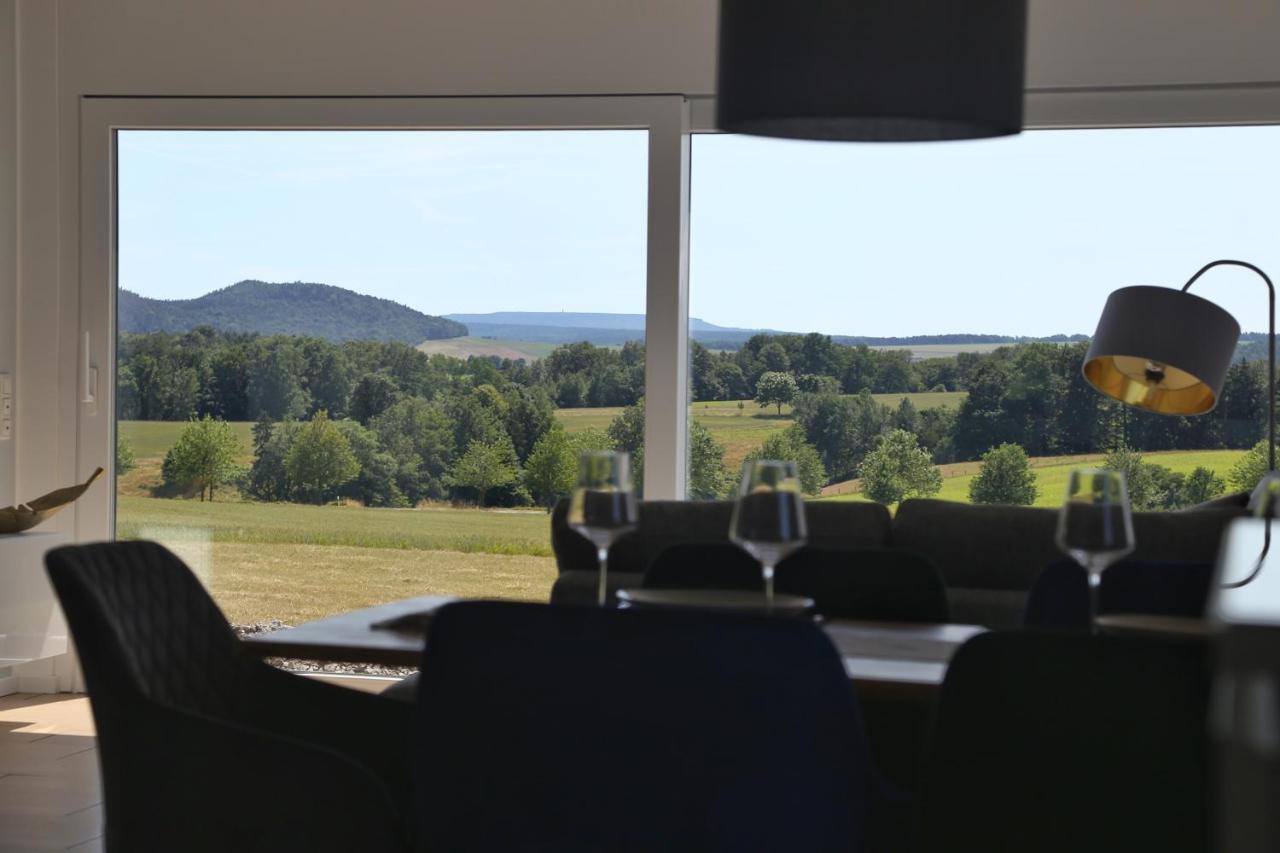 Ferienwohnung Auszeit mit Weitblick in der Sächsischen Schweiz Rathmannsdorf Exterior foto